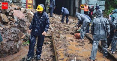 सोमवारच्या भूस्खलनानंतर पुणे-लोणावळा रेल्वे मार्ग पूर्ववत करण्याचे काम सुरू आहे सोमवारच्या भूस्खलनानंतर पुणे-लोणावळा रेल्वे मार्ग पूर्ववत करण्याचे काम सुरू आहे
